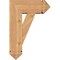 Ekena Millwork Traditional Arts and Crafts Smooth Bracket w/ Offset Brace, Western Red Cedar, 7 1/2"W x 18"D x 26"H BKT0806X18X26TRA03SWR - alternate 2